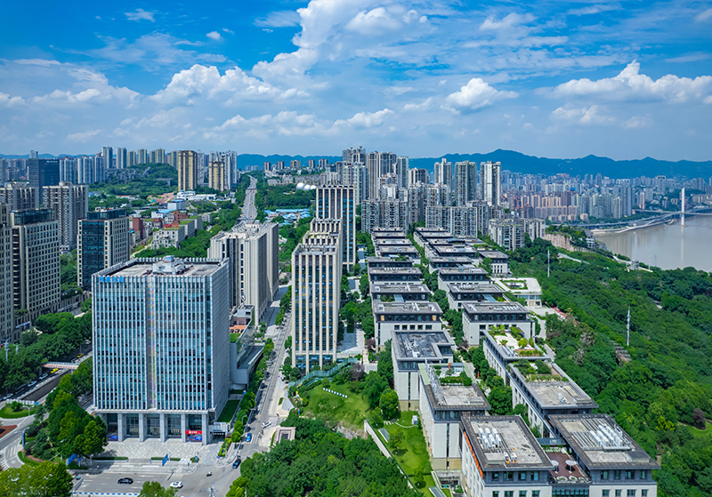 2023年8月4日，重慶，區(qū)塊鏈數(shù)字經(jīng)濟(jì)產(chǎn)業(yè)園。